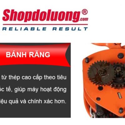 Pa Lăng Xích Kéo Tay NITTO 1 Tấn 5 Mét 12 shopdoluong.com-Pa Lăng Xích Kéo Tay NITTO Cấu Tạo Hộp số và Bánh Răng