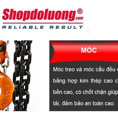 Pa Lăng Xích Kéo Tay NITTO 1 Tấn 5 Mét 11 shopdoluong.com-Pa Lăng Xích Kéo Tay NITTO Cấu Tạo Móc Khoá