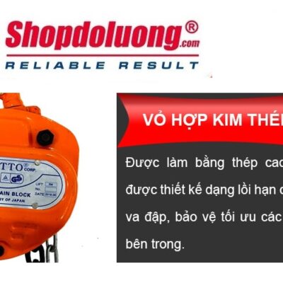shopdoluong.com-Pa Lăng Xích Kéo Tay NITTO Cấu Tạo Vỏ
