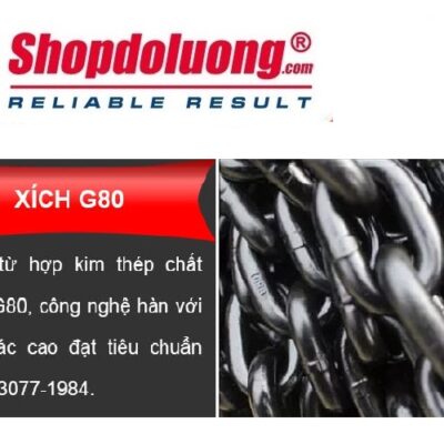 Pa Lăng Xích Kéo Tay NITTO 1 Tấn 5 Mét 10 shopdoluong.com-Pa Lăng Xích Kéo Tay NITTO Cấu Tạo Xích