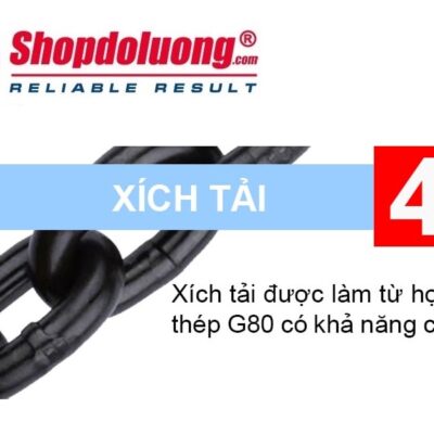 Pa Lăng Xích Lắc Tay NITTO 0.75 Tấn 1.5 Mét 12 shopdoluong.com-Pa Lăng Xích Lắc Tay NITTO Xích cẩu được lằm bằng thép hợp kim G80