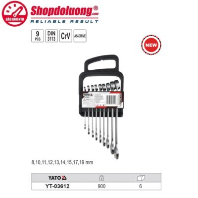 Bộ Cờ Lê 2 Đầu Vòng Miệng 9 Chi Tiết YATO YT-03612 (8-19mm) 4 shopdoluong.com-Bộ Cờ Lê 2 Đầu Vòng Miệng 9 Chi Tiết YATO YT-03612 (8-19mm).