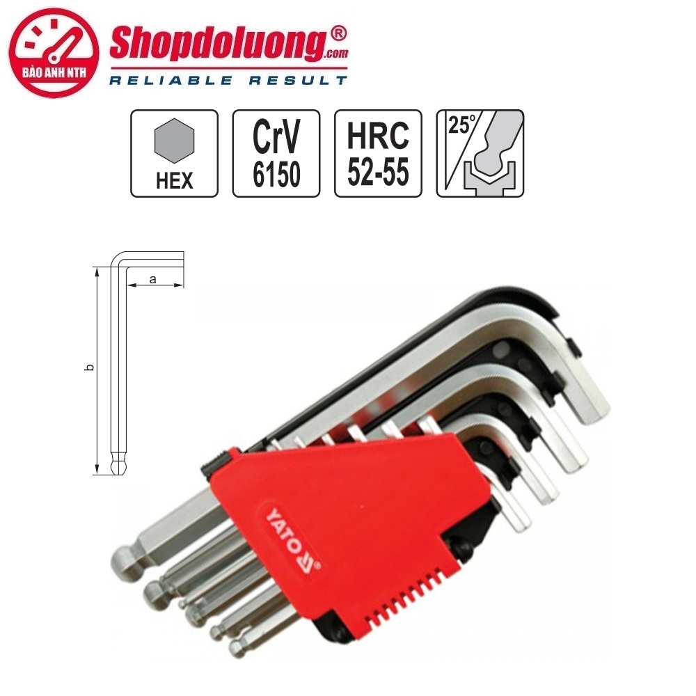Bộ Lục Giác Đầu Bi Dài 9 Cái YATO YT-0506 (1.5-10mm) 8 shopdoluong.com-Bộ Lục Giác Đầu Bi Ngắn 9 Cái YATO YT-0505 (1.5-10mm)