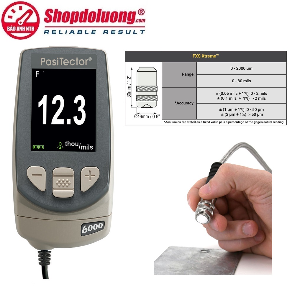 Máy Đo Độ Dày Lớp Sơn-Phủ-Mạ DEFELSKO POSITECTOR 6000 FXS1 (0-2000µm-Từ Tính) 12 shopdoluong.com-Máy Đo Độ Dày Lớp Sơn-Phủ-Mạ DEFELSKO POSITECTOR 6000 FXS1 (0-2000µm-Từ Tính)