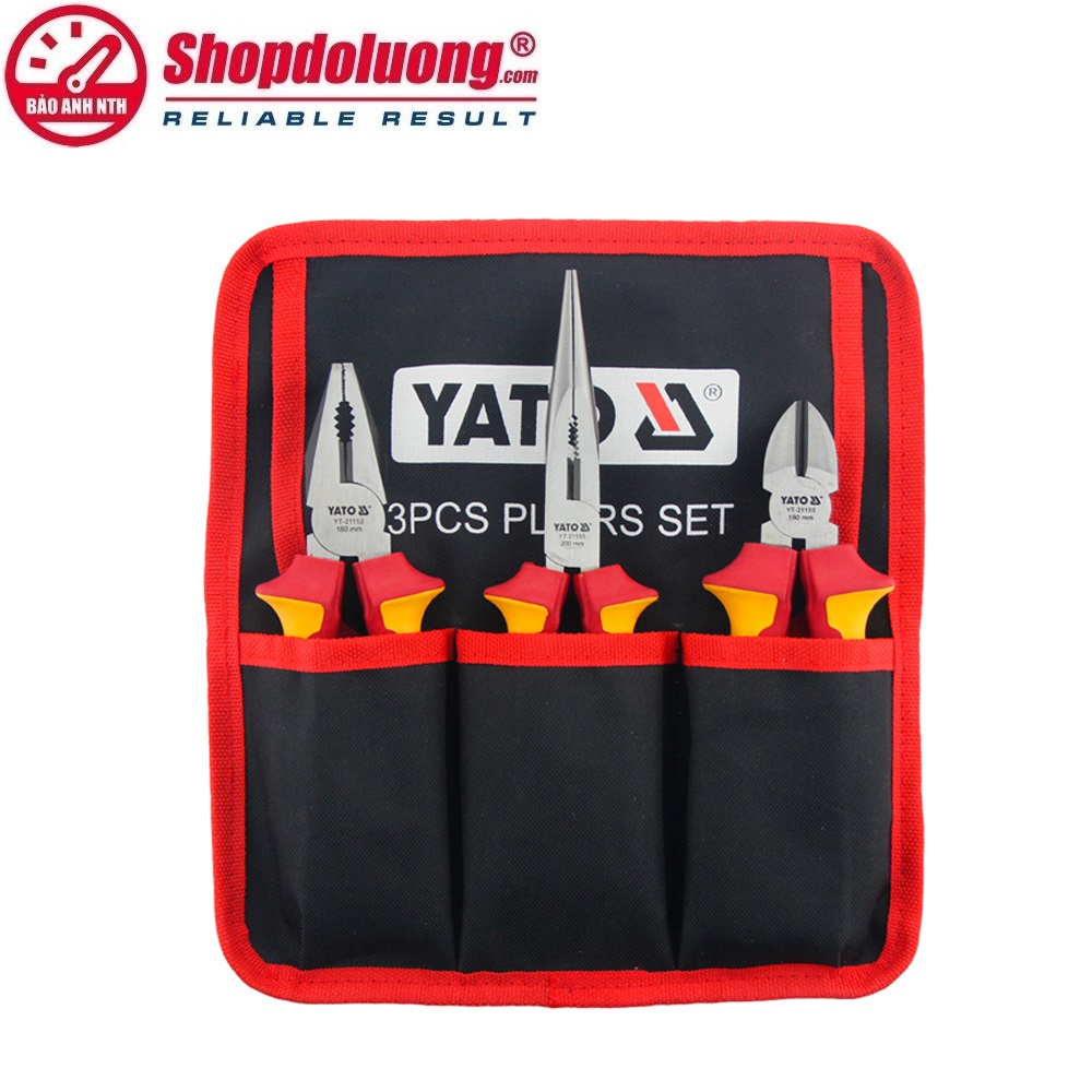 Bộ 3 Kìm Cách Điện Cao Cấp 1000V YATO YT-39603 1 shopdoluong.com-Bộ 3 Kìm Cách Điện Cao Cấp 1000V YATO YT-39602