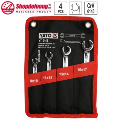 shopdoluong.com-Bộ Cờ Lê 2 Đầu Miệng Loe Mở Đai Ốc 4 Cái YATO YT-0143 (8-17mm)