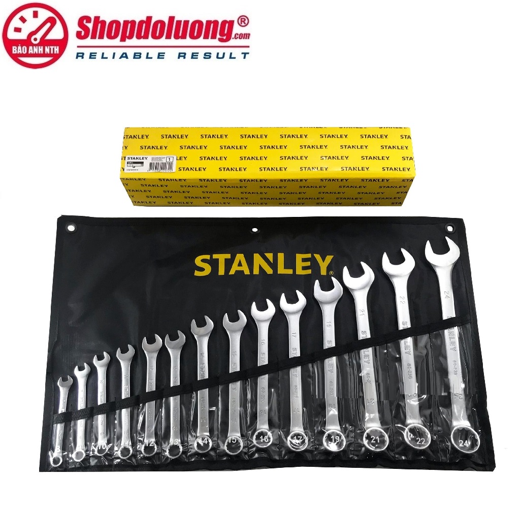 Bộ Cờ Lê Vòng Miệng 14 Chi Tiết STANLEY 87-709-1 (3/8-1 1/4inch) 8 Bộ Cờ Lê Vòng Miệng 14 Chi Tiết STANLEY STMT80946-8 (8-24mm)