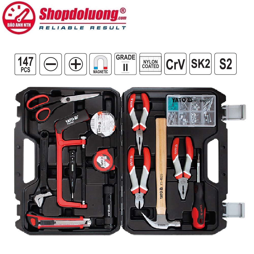 Bộ Đồ Nghề Sửa Chữa Điện 147 Chi Tiết YATO YT-39000 8 shopdoluong.com-Bộ Đồ Nghề Sửa Chữa Điện 147 Chi Tiết YATO YT-39000