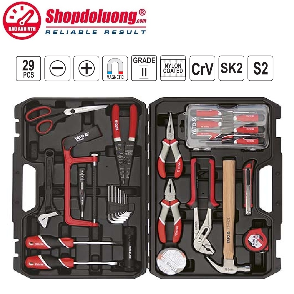 Bộ Đồ Nghề Sửa Chữa Tổng Hợp 29 Chi Tiết YATO YT-39001 8 shopdoluong.com-Bộ Đồ Nghề Sửa Chữa Tổng Hợp 29 Chi Tiết YATO YT-39001