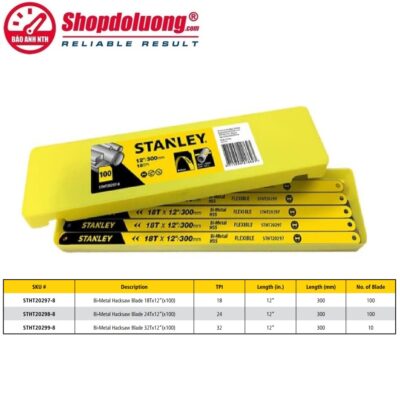 shopdoluong.com-Hộp 100 Lưỡi Cưa Sắt 32 TPI STANLEY STHT20299-8 (300mm)