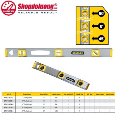 shopdoluong.com-Thước Thủy Cán Nhôm STANLEY STHT42076-8 (1200mm)