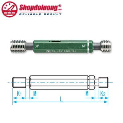 shopdoluong.com-Dưỡng Đo Ren Trong NIIGATA SEIKI GPNP-0204I (M2 × 0.4mm)