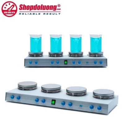 shopdoluong.com-Máy Khuấy Từ Gia Nhiệt 4 Vị Trí AM4 VELP F20500420 (1500 rpm/370°C)