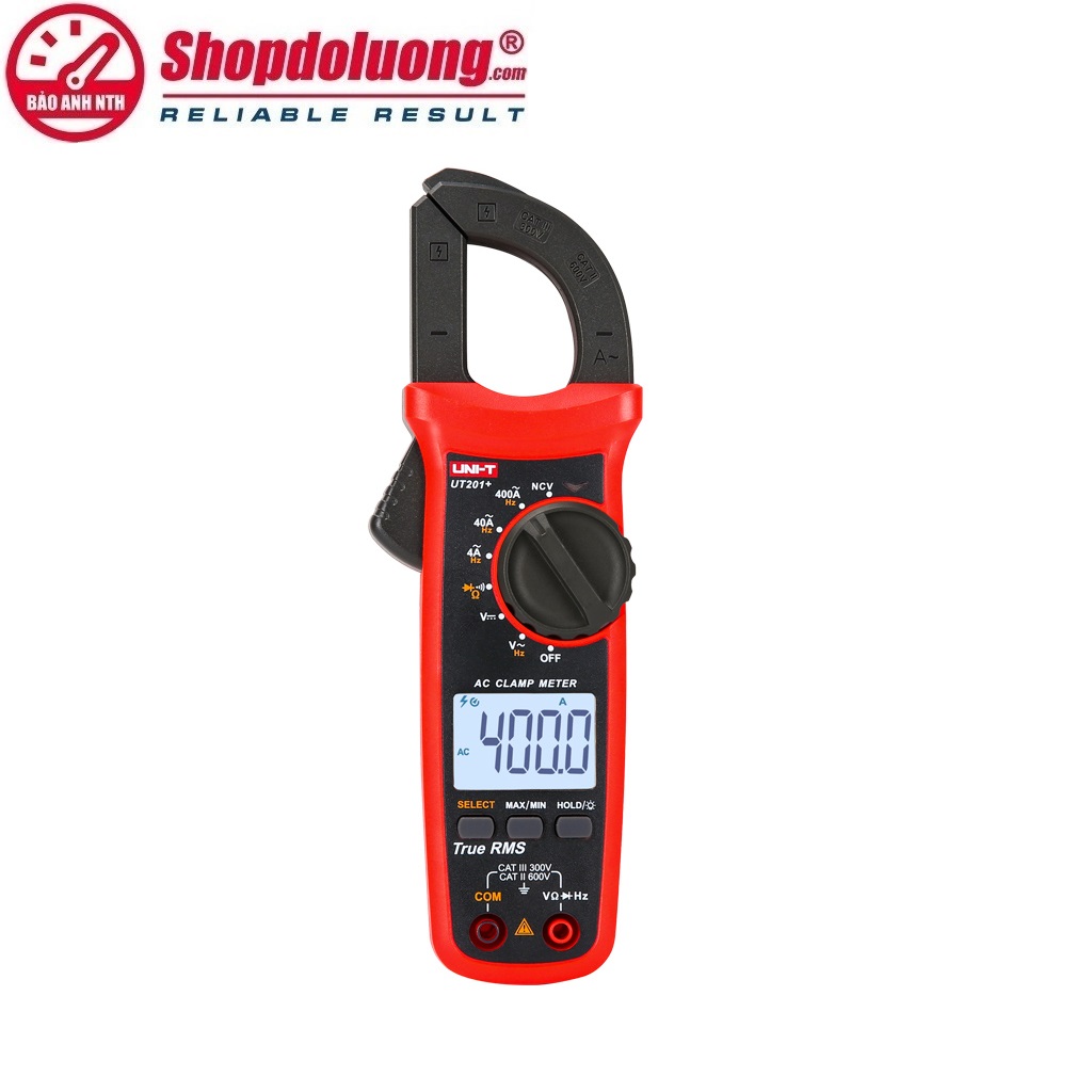AMPE KÌM DÒNG AC UNI-T UT201R True RMS (400A) 13 shopdoluong.com-AMPE KÌM DÒNG AC UNI-T UT201R True RMS (400A)