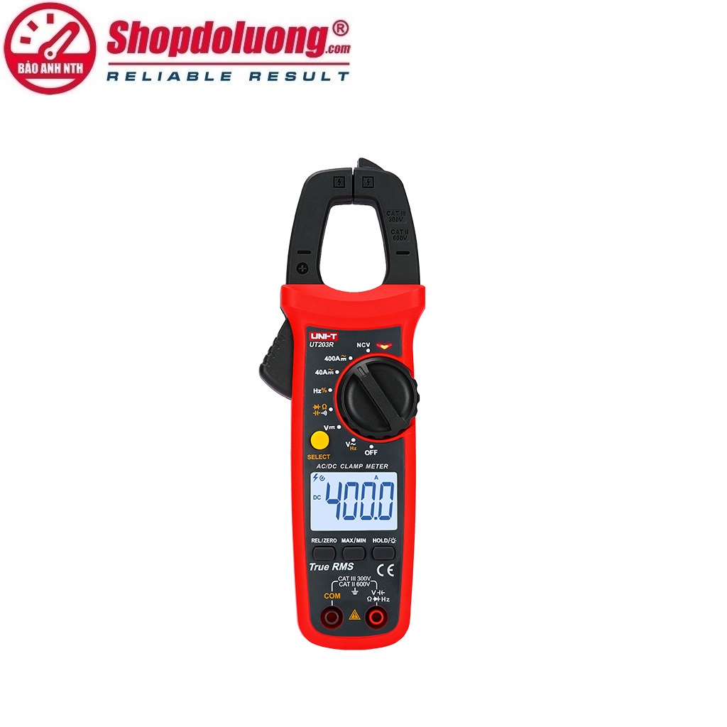 AMPE KÌM DÒNG AC/DC UNI-T UT203R True RMS (400A) 13 shopdoluong.com-AMPE KÌM DÒNG AC/DC UNI-T UT203R True RMS (400A)
