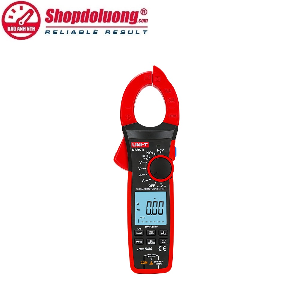 AMPE KÌM DÒNG UNI-T UT208B True RMS (AC/DC 1000A) 1 shopdoluong.com-AMPE KÌM DÒNG UNI-T UT207B True RMS (AC/DC 1000A)