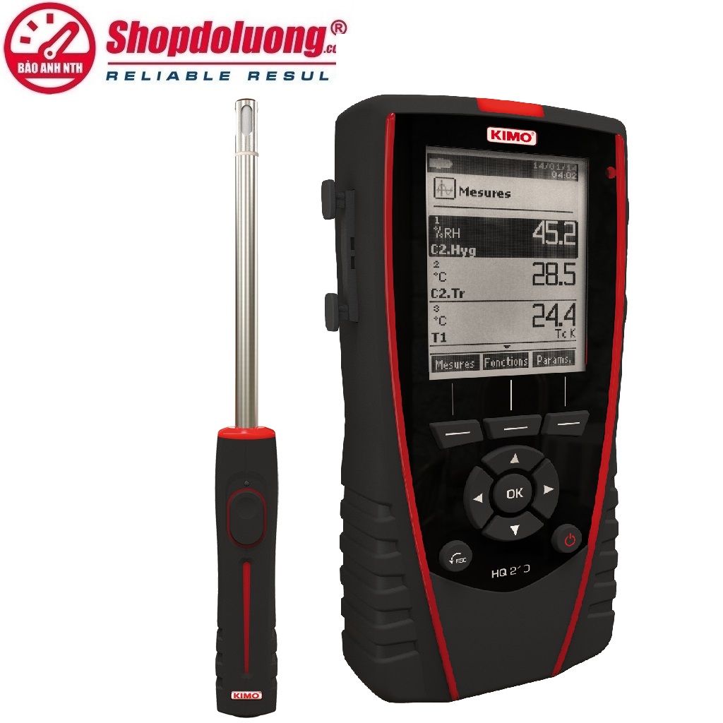 MÁY ĐO NHIỆT ĐỘ-ĐỘ ẨM KIMO HQ210HT (HQ210 + SHR300) 8 shopdoluong.com-MÁY ĐO NHIỆT ĐỘ-ĐỘ ẨM KIMO HQ210HT (HQ210 + SHR300)
