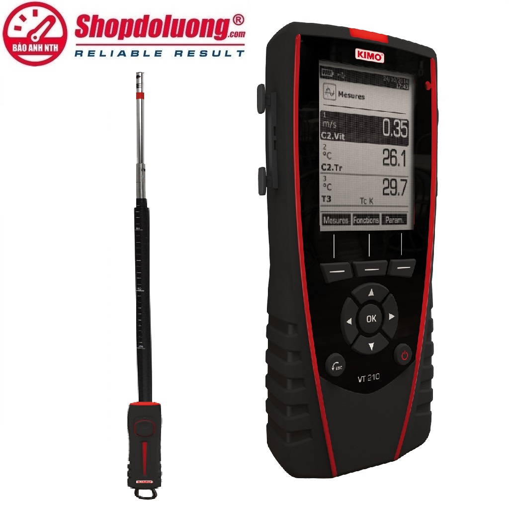 MÁY ĐO TỐC ĐỘ GIÓ LƯU LƯỢNG GIÓ NHIỆT ĐỘ ĐỘ ẨM MÔI TRƯỜNG KIMO VT210M (SMT900) 8 shopdoluong.com-MÁY ĐO TỐC ĐỘ GIÓ LƯU LƯỢNG GIÓ NHIỆT ĐỘ ĐỘ ẨM MÔI TRƯỜNG KIMO VT210M (SMT900)