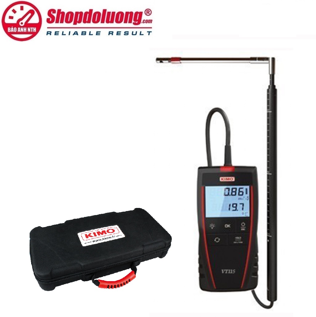 MÁY ĐO TỐC ĐỘ GIÓ LƯU LƯỢNG GIÓ NHIỆT ĐỘ MÔI TRƯỜNG KIMO VT115 (HOTWIRE) 8 shopdoluong.com-MÁY ĐO TỐC ĐỘ GIÓ LƯU LƯỢNG GIÓ NHIỆT ĐỘ MÔI TRƯỜNG KIMO VT115 (HOTWIRE)