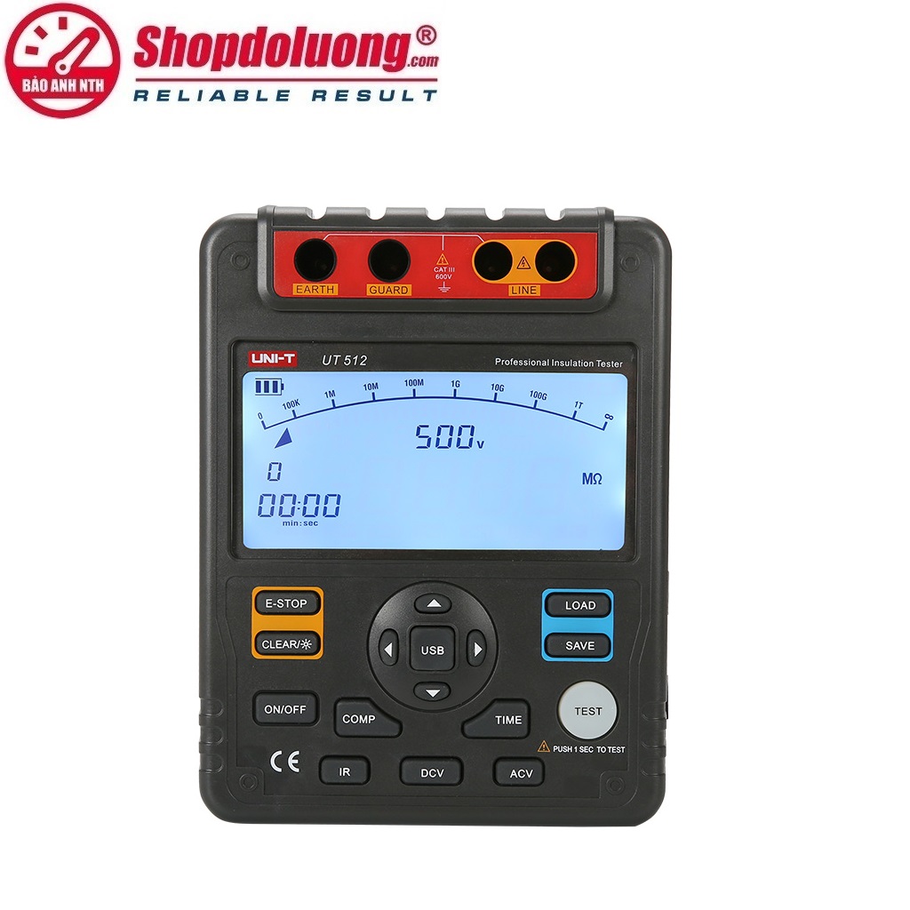 MÁY ĐO ĐIỆN TRỞ CÁCH ĐIỆN UNI-T UT512 (2500V/100GΩ) 10 shopdoluong.com-MÁY ĐO ĐIỆN TRỞ CÁCH ĐIỆN UNI-T UT512 (2500V/100GΩ)