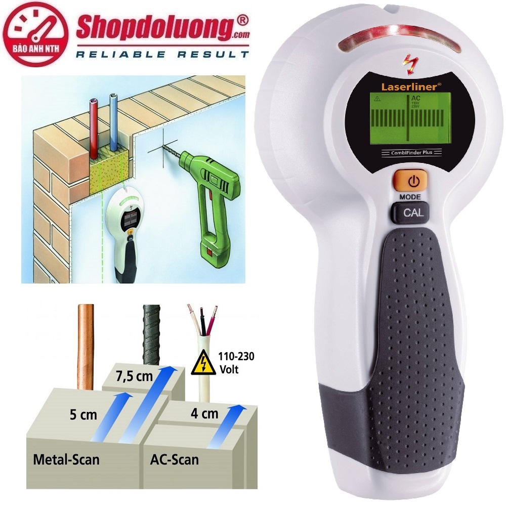 MÁY DÒ DÂY ĐIỆN-CỘT SẮT TRONG TƯỜNG LASERLINER 080.955A (110~230V/50~60Hz) 8 shopdoluong.com-MÁY DÒ DÂY ĐIỆN-CỘT SẮT TRONG TƯỜNG LASERLINER 080.955A (110~230V/50~60Hz)