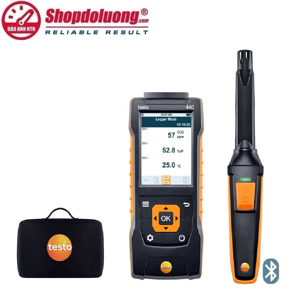 BỘ KIT ĐO KHÍ CO2 KHÔNG DÂY TESTO 440 (0~10.000 ppm) 8 shopdoluong.com-BỘ KIT ĐO KHÍ CO2 KHÔNG DÂY TESTO 440 (0~10.000 ppm)