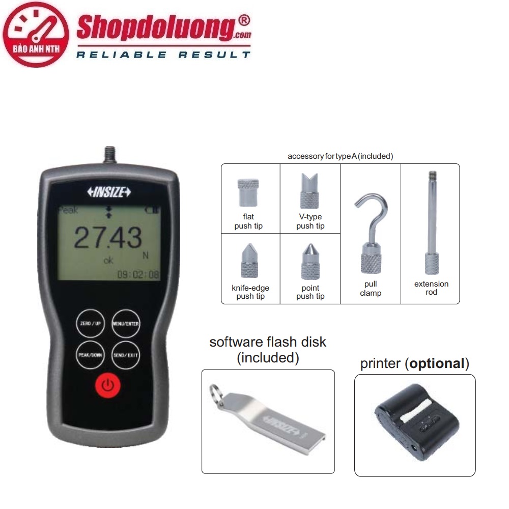 shopdoluong.com-MÁY ĐO LỰC ĐIỆN TỬ INSIZE ISF-DF1KA (0~1000N/±0.1)