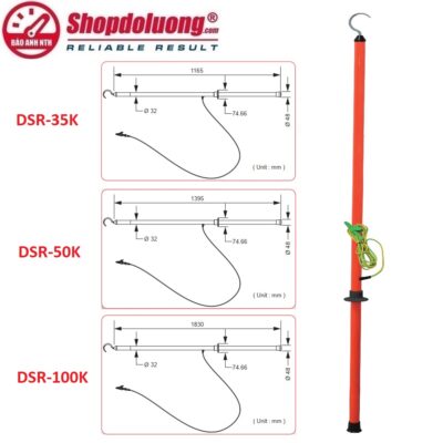 shopdoluong.com-GẬY XẢ ĐIỆN ÁP CAO SEW DSR-100K (0~100kV)