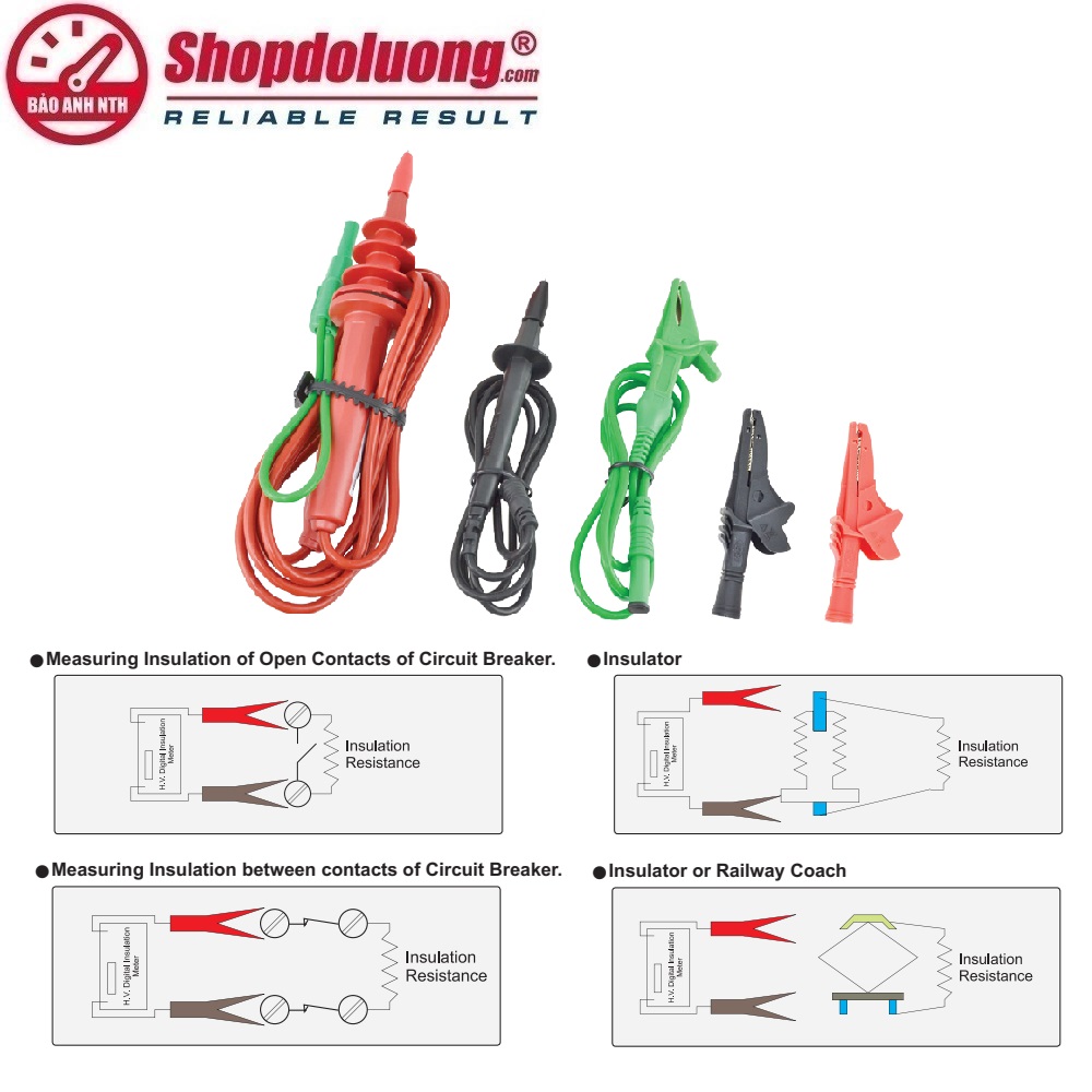 MÁY ĐO ĐIỆN TRỞ CÁCH ĐIỆN SEW 6201 IN (5kV DC/0-200GΩ) 11 shopdoluong.com-que đo cho máy đo điện trở cách điện