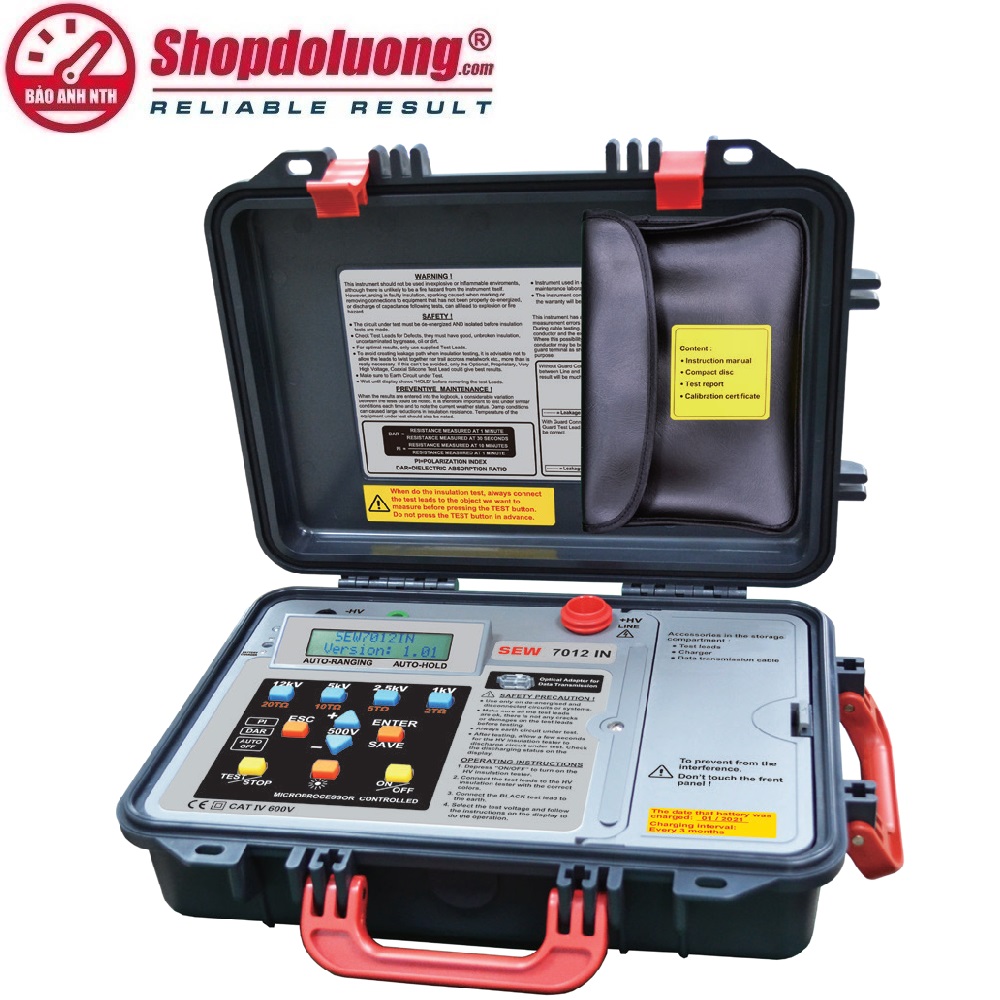 MÁY ĐO ĐIỆN TRỞ CÁCH ĐIỆN SEW 7012 IN (12kV) 10 shopdoluong.com-MÁY ĐO ĐIỆN TRỞ CÁCH ĐIỆN SEW 7012 IN (12kV)