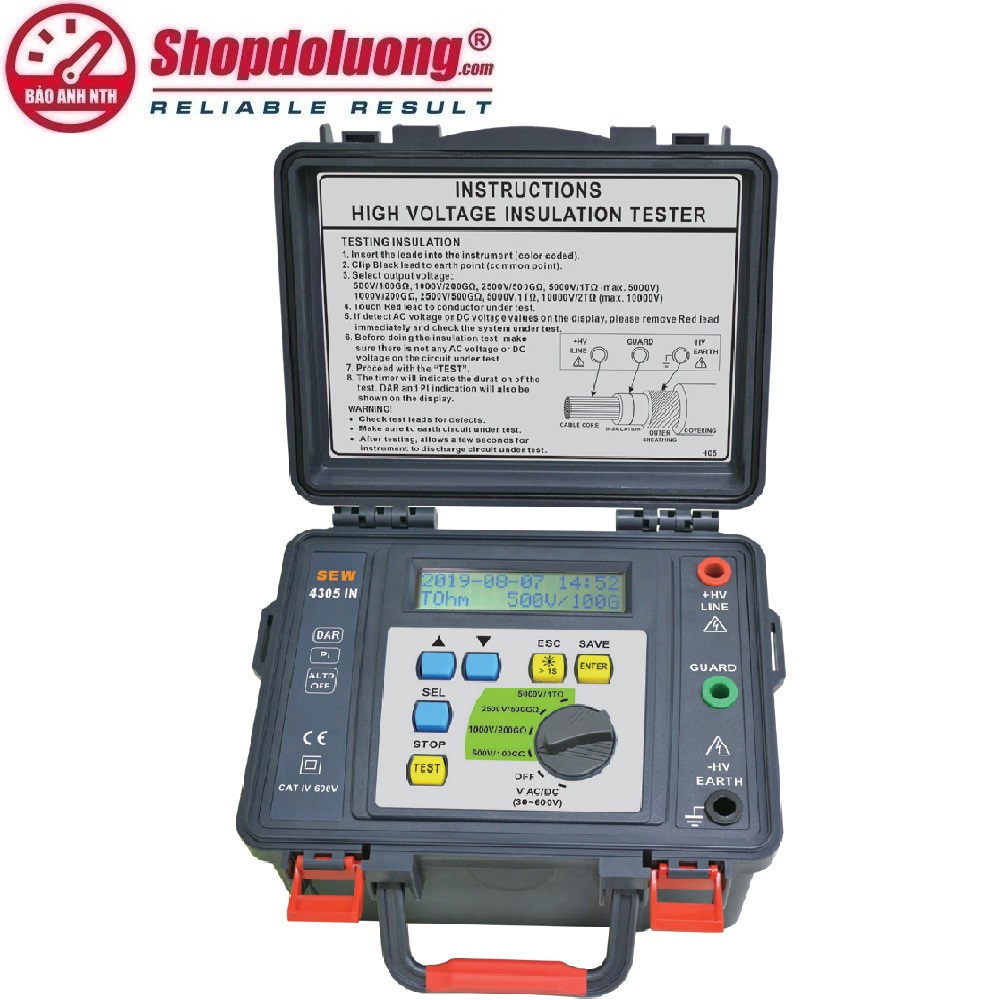 MÁY ĐO ĐIỆN TRỞ CÁCH ĐIỆN SEW 4305 IN (5kV) 10 shopdoluong.com-MÁY ĐO ĐIỆN TRỞ CÁCH ĐIỆN SEW 4305 IN (5kV)