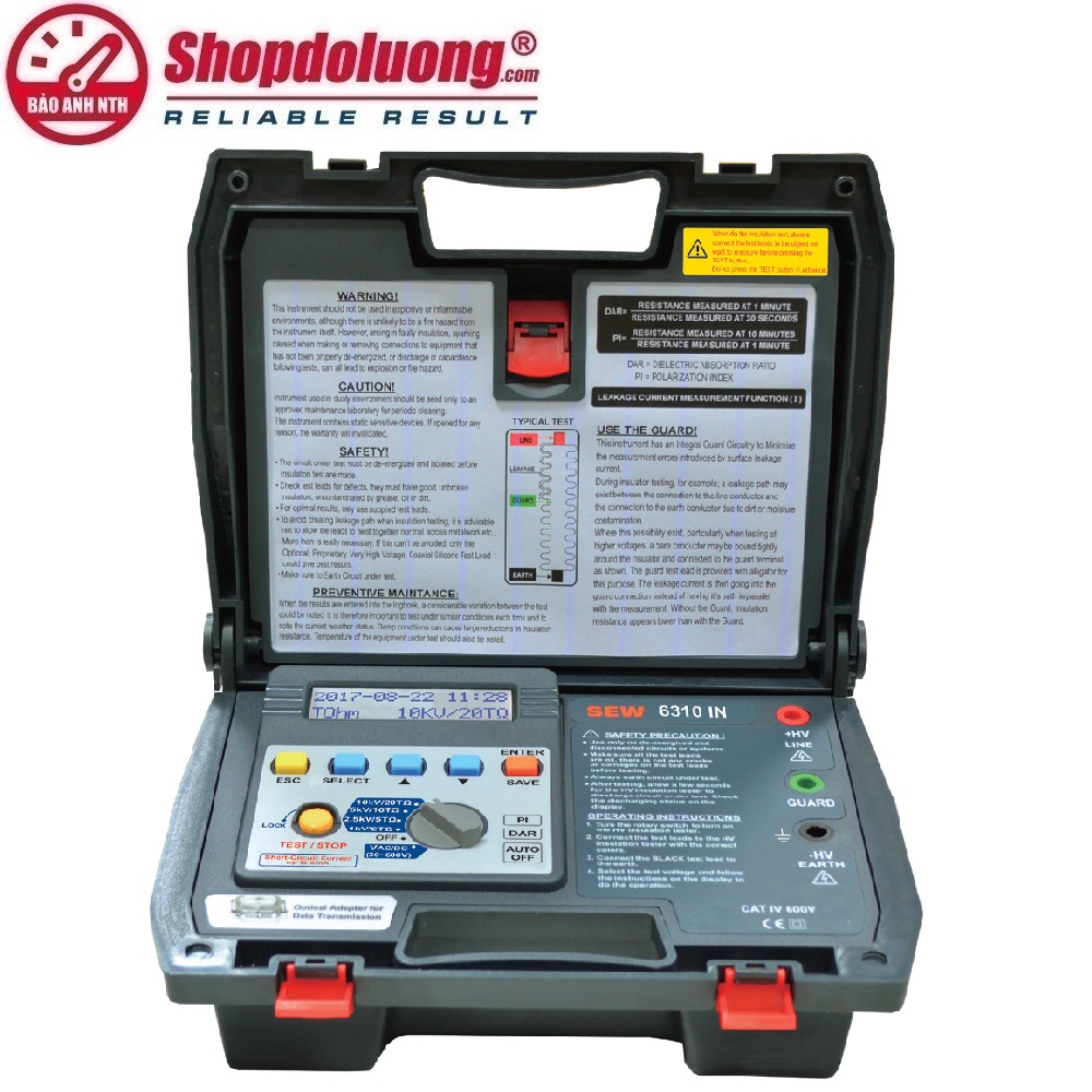 MÁY ĐO ĐIỆN TRỞ CÁCH ĐIỆN SEW 6310 IN (10kV) 10 shopdoluong.com-MÁY ĐO ĐIỆN TRỞ CÁCH ĐIỆN SEW 6310 IN (10kV)