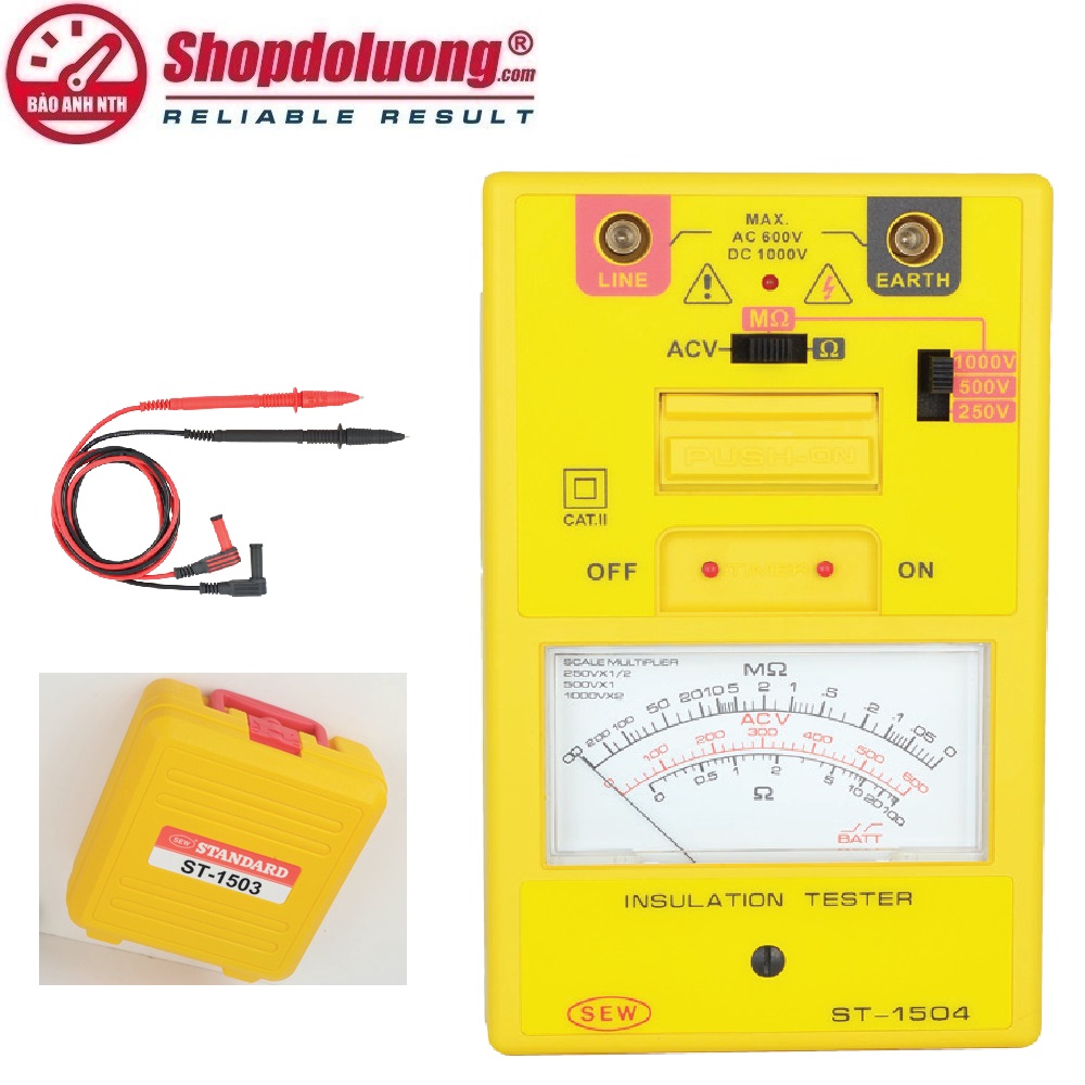 MÁY ĐO ĐIỆN TRỞ CÁCH ĐIỆN SEW ST-1504 (1kV/400MΩ) 8 shopdoluong.com-MÁY ĐO ĐIỆN TRỞ CÁCH ĐIỆN SEW ST-1504 (1kV/400MΩ)