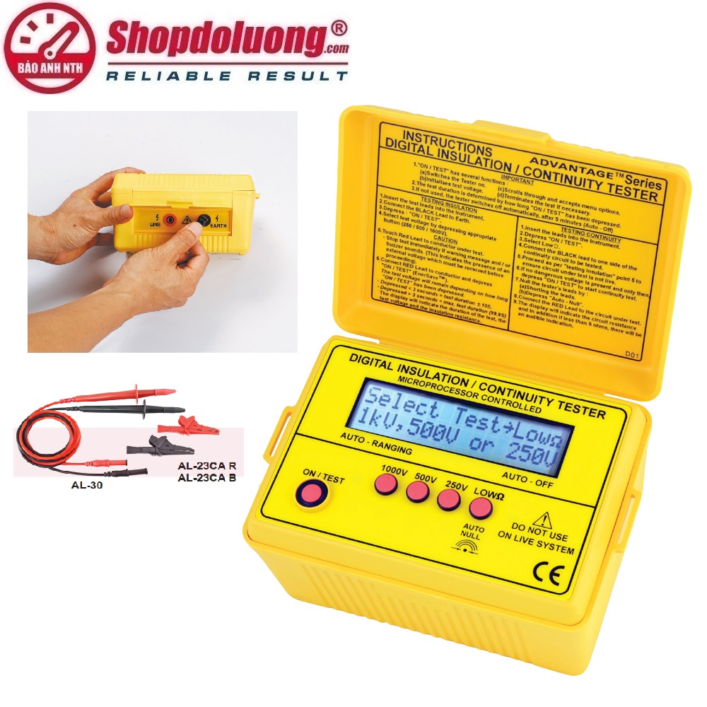 MÁY ĐO ĐIỆN TRỞ CÁCH ĐIỆN SEW 2801 IN (1kV/3000MΩ) 8 shopdoluong.com-MÁY ĐO ĐIỆN TRỞ CÁCH ĐIỆN SEW 2801 IN (1kV/3000MΩ)