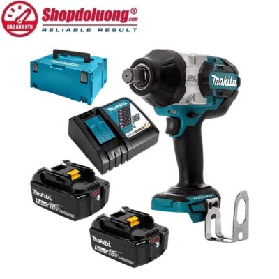 shopdoluong.com-MÁY SIẾT BU LÔNG DÙNG PIN 3/4 INCH MAKITA DTW1001JX2 (18V-1050N.m Dây đeo)