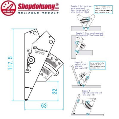 shopdoluong.com-THƯỚC ĐO GÓC MỐI HÀN NIIGATA SEIKI WGA-65.