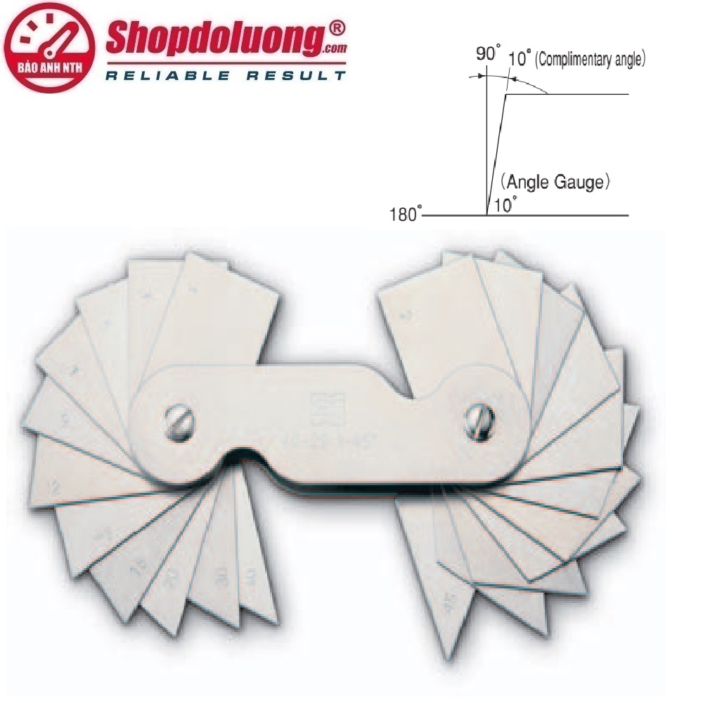 DƯỠNG ĐO GÓC NIIGATA SEIKI AG-22 (1°-45°/22 lá) 8 shopdoluong.com-DƯỠNG ĐO GÓC NIIGATA SEIKI AG-22 (1°-45°/22 lá)