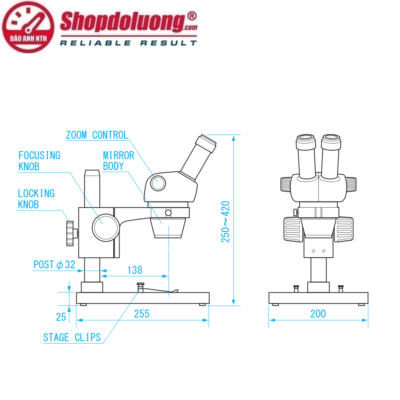 shopdoluong.com-KÍNH HIỂN VI QUANG HỌC 2 MẮT NIIGATA SEIKI XZ-45N