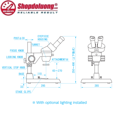 shopdoluong.com-KÍNH HIỂN VI QUANG HỌC 2 MẮT NIIGATA SEIKI XT-2040.