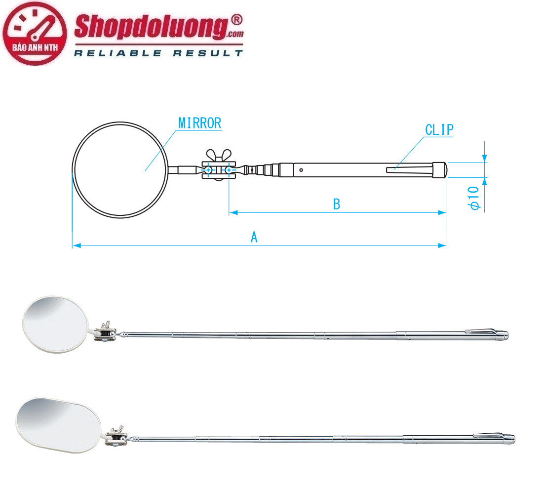 shopdoluong.com-GƯƠNG SOI KỸ THUẬT NIIGATA SEIKI IMTR-80K (Bầu dục 80x50mm)