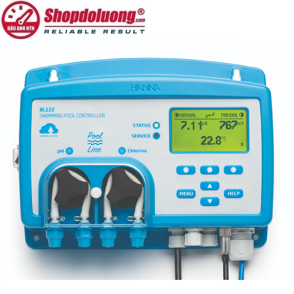 Bộ Điều Khiển pH/OPR Bể Bơi Kết Hợp Bơm Định Lượng HANNA BL122 (Ethernet) 8 shopdoluong.com-Bộ Điều Khiển pH/OPR Bể Bơi Kết Hợp Bơm Định Lượng HANNA BL122 (Ethernet)