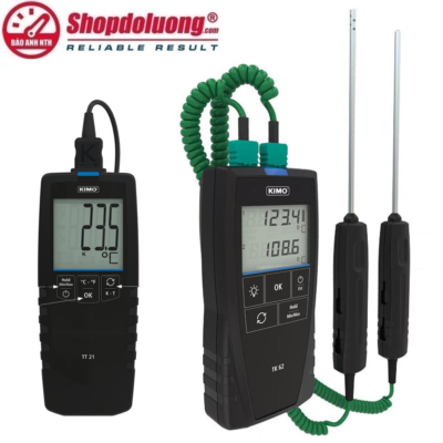 shopdoluong.com-MÁY ĐO NHIỆT ĐỘ TIẾP XÚC 2 KÊNH TYPE K/T KIMO TT22 (-200 to 1300 °C)