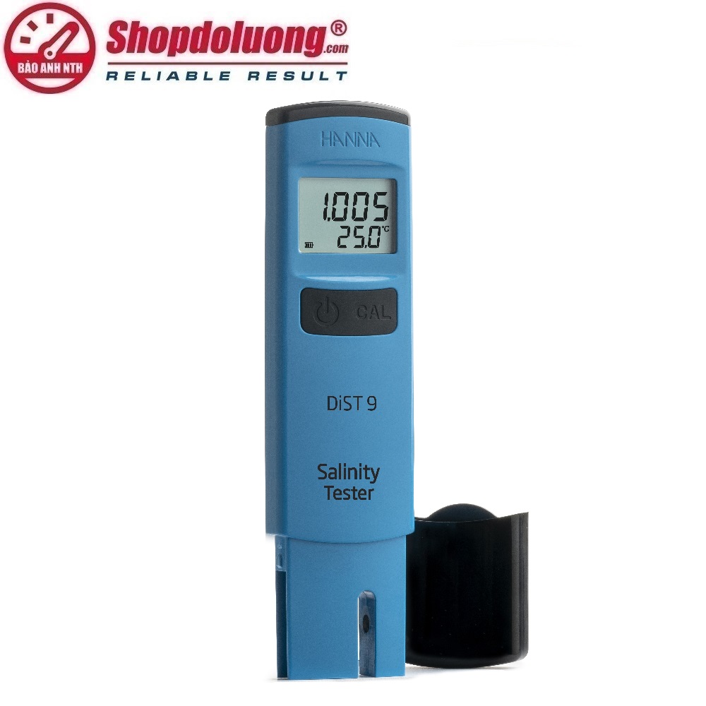 BÚT ĐO ĐỘ MẶN/NHIỆT ĐỘ THUỶ SẢN DiST 9 HANNA HI98326 6 shopdoluong.com-BÚT ĐO ĐỘ MẶN/NHIỆT ĐỘ THUỶ SẢN DiST 9 HANNA HI98326