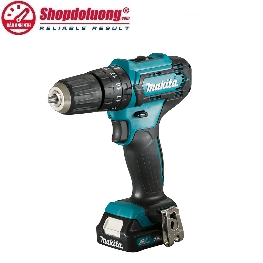 MÁY KHOAN VÍT DÙNG PIN 12V MAKITA HP333DSYE (28N.m/Sạc nhanh 2 pin 1.5Ah) 8 shopdoluong.com-MÁY KHOAN VÍT DÙNG PIN 12V MAKITA HP333DZ (28N.m/Không kèm pin sạc)