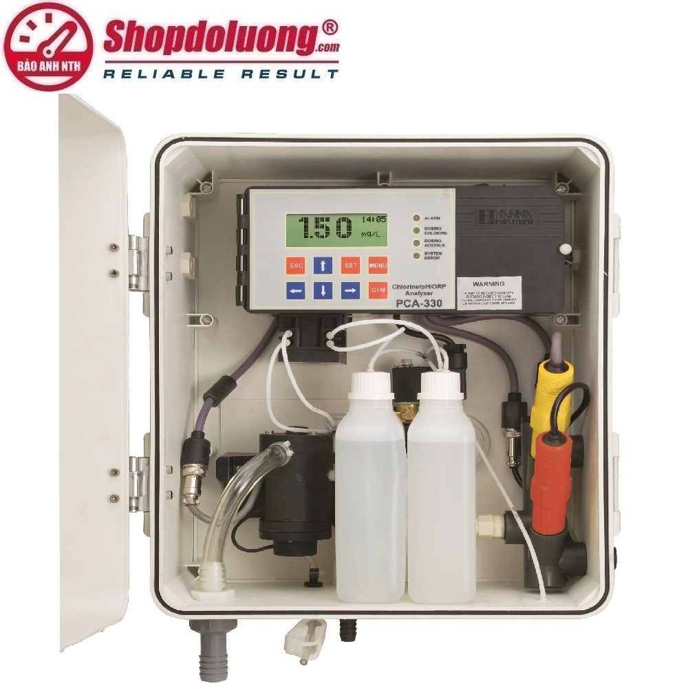 MÁY PHÂN TÍCH & KIỂM SOÁT CLO/pH/ORP/NHIỆT ĐỘ ONLINE HANNA PCA330-2 11 shopdoluong.com-MÁY PHÂN TÍCH & KIỂM SOÁT CLO/pH/ORP/NHIỆT ĐỘ ONLINE HANNA PCA330-2.