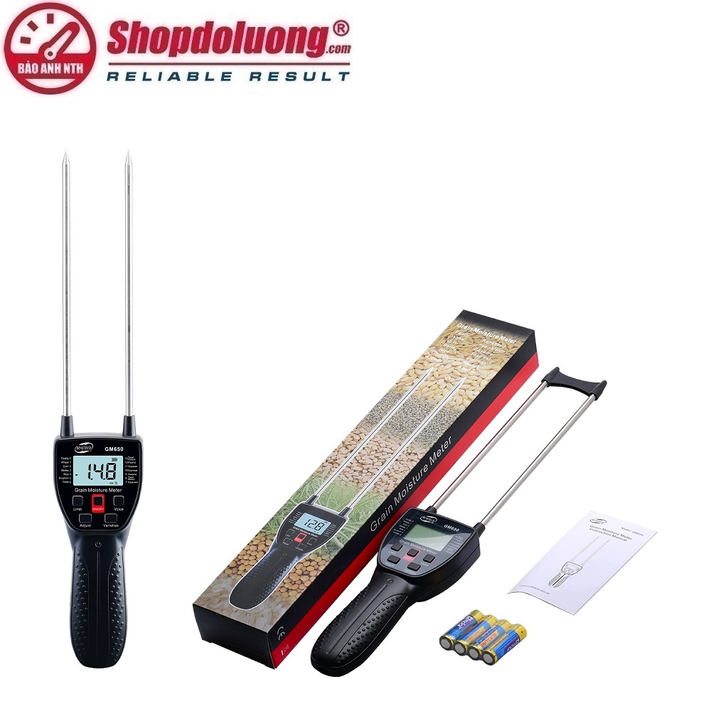 MÁY ĐO ĐỘ ẨM NÔNG SẢN BENETECH GM650A 8 shopdoluong.com-MÁY ĐO ĐỘ ẨM NÔNG SẢN BENETECH GM650A