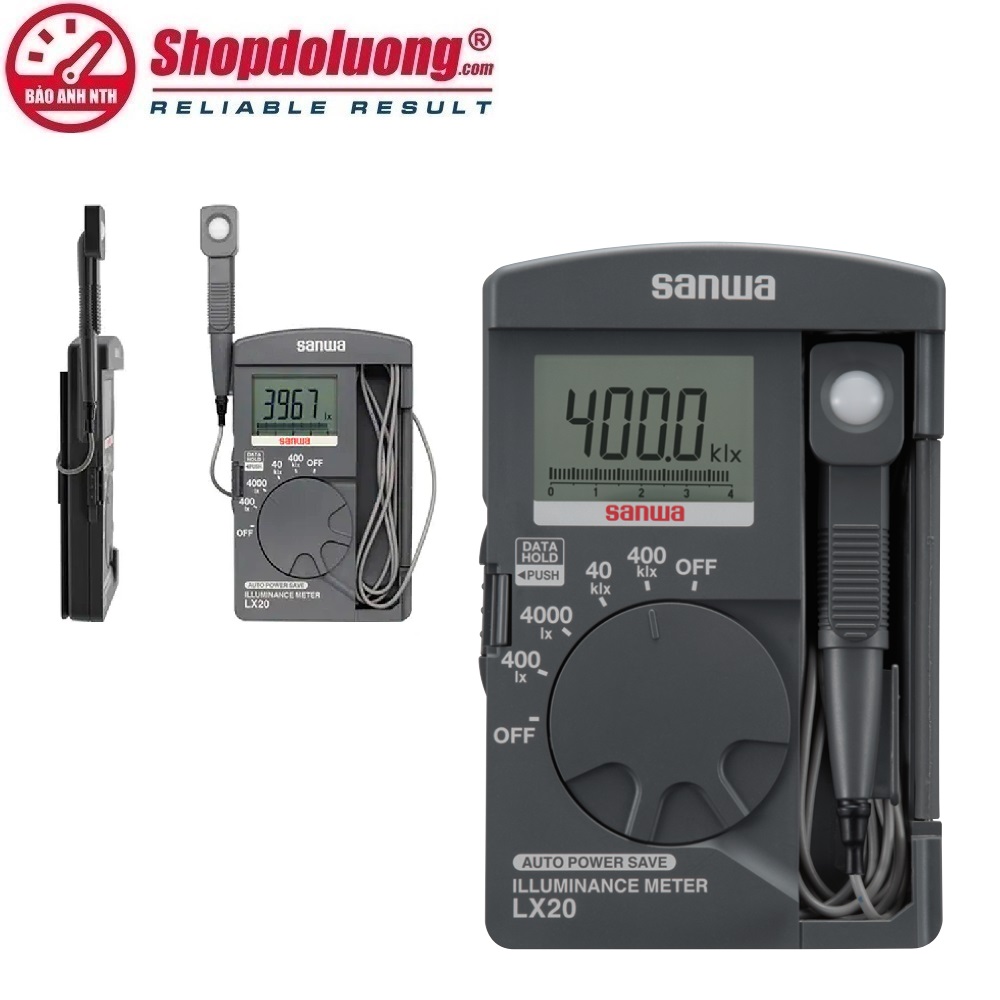 MÁY ĐO CƯỜNG ĐỘ ÁNH SÁNG SANWA LX20 (400~400.0klx/±5%) 8 shopdoluong.com-MÁY ĐO CƯỜNG ĐỘ ÁNH SÁNG SANWA LX20 (400~400.0klx/±5%)