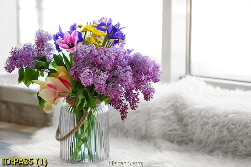Bouquet of fresh spring flowers indoors PA35201 1