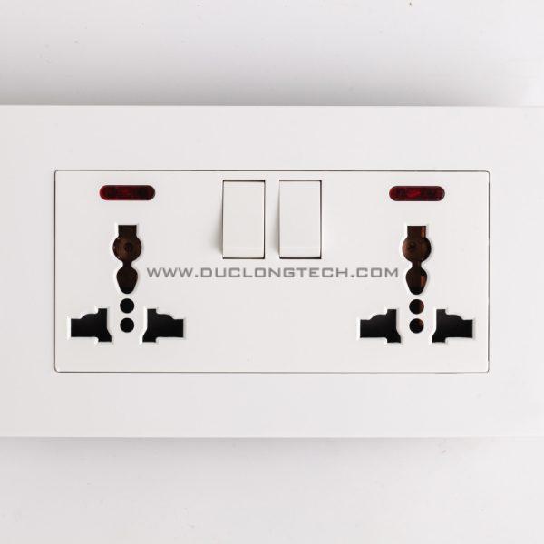 Ổ cắm điện âm tường đa năng chuẩn chữ nhật size lớn DL F21-0065
