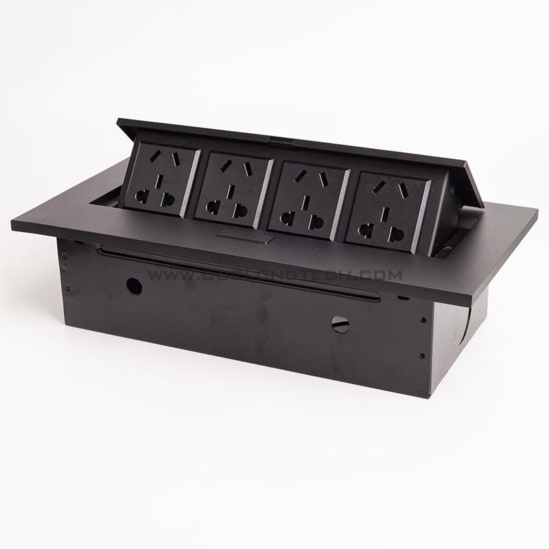 Hộp điện âm bàn 4 Power hợp kim cao cấp DL K0508 7 hộp điện âm bàn